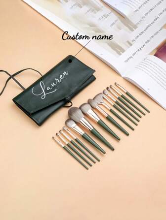 14 piezas Conjunto de brochas cosméticas, set de regalo de maquillaje para mujeres, regalos de maquillaje para ella, regalo de cumpleaños para la mejor amiga, regalos de viaje, regalos para damas de honor