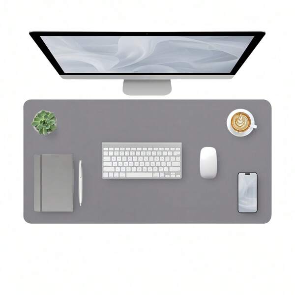 Tapete de couro grande para mesa, tapete para escrita, tapete de couro PU, resistente ao desgaste, à prova d'água, tapete de couro para mesa de alta temperatura, teclado de computador, tapete de mesa integrado, mouse pad grande, tapete para mesa de jogos para laptop, tapete de mesa de alta qualidade, mouse pad de couro para jogos de volta às aulas