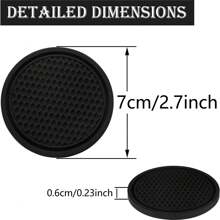 Tapete antideslizante para coche, tapete con forma de panal para vasos de agua, portavasos para coche, tapete de silicona con joyas incrustadas para portavasos de coche, accesorio para el interior del automóvil