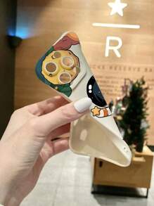 宇航员元素时尚TPU单件装卡通宇航员天使眼磨砂防摔TPU手机壳，兼容 17 Pro Max/16 Pro Max/11/15 Pro Max/14 Pro Max/Galaxy/荣耀X6A/X7B/X8B/Note 13 Pro/12C，春季礼物，生日周年纪念派对，国际版，非国内版 - 白色 - 查看 5