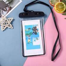 1 件防水夜光设计透明触摸屏 PVC 漂浮潜水游泳水上冲浪防水手机袋、沙滩必需品、沙滩配件、泳池浮球