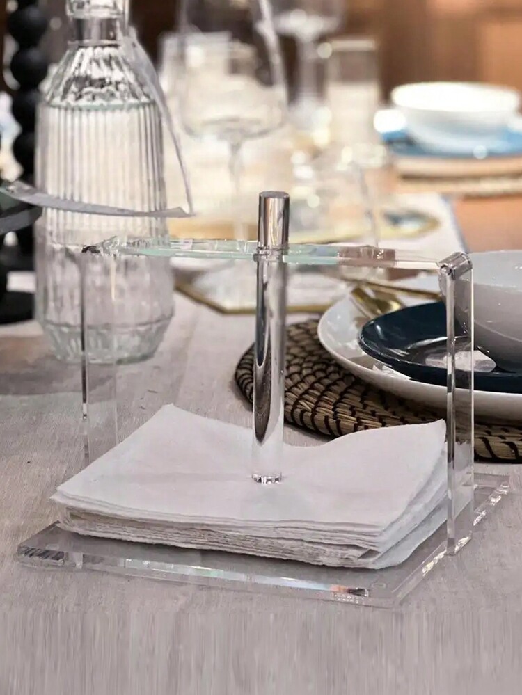 1 套亚克力透明纸巾架，DIY 纸巾盒 - 透明 - 查看 4