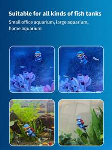 水族箱裝飾潛水員懸掛飾品，裝飾性漂浮小潛水員人像雕像，適用於魚缸，夜光 - 彩色 - 查看 10