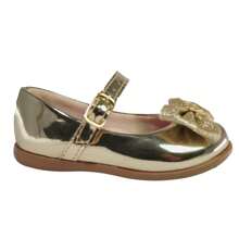 Children's Shoes With Heart Bow From 20 To 34 Direct From The Factory - 金色 - 查看 2