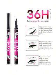 12 Eyeliners Eyeliner 36H Eyebrow Pencil Romantic Rain - Black - View 5