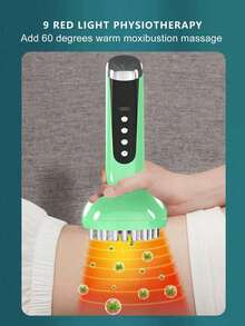 1 件装全身经络刷微电流振动充电式适合全家使用，适合男性和女性老人美容院 - 橄欖綠 - 查看 4