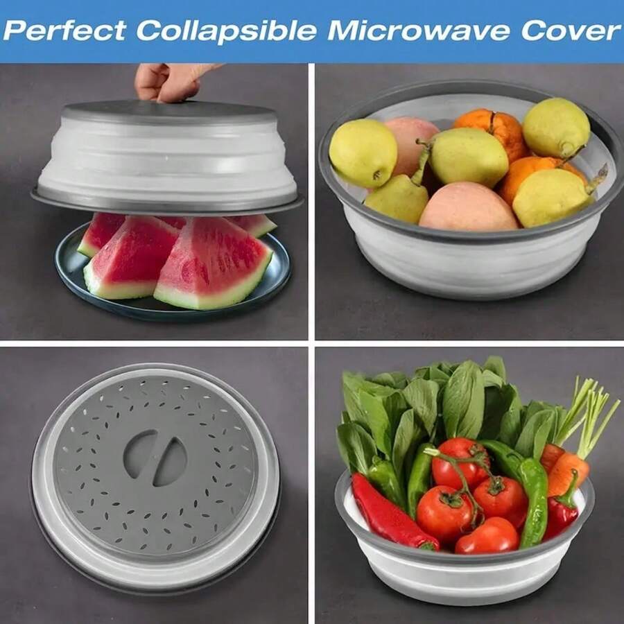 1 Piece Foldable Microwave Splash Guard High Temperature Resistant Food