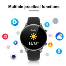 热销 1 件男女通用硅胶表带运动智能手表，1.5 英寸圆形高清全屏触控电子智能手表，计步卡路里多种运动模式，闹钟来电信息提醒，兼容 Android 和 IOS 手机，是送给男朋友/女朋友的绝佳礼物 - 黑色 - 查看 5