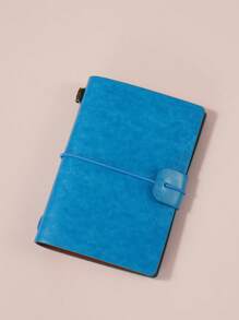 1pc Leather Cover Notebook, Bound Diary Notebook, A7 Size Portable Journal - A7 - View 16