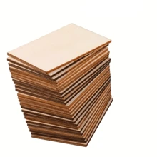 20/50pcs 5x7.6cm 2x3inch Wood Chips Rectangular Blank Pointed Corner Wood Chips For DIY Art Craft Projects