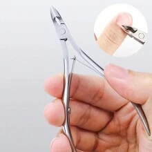 1pc Stainless Steel Silver Nail Clippers For Thick Nail & Ingrown Toenails, Toenail Clippers For Men
