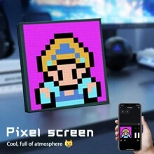 Smart LED Pixel Display 32x32 RGB LED Matrix Panel Programmable Pixel Art Display With Bluetooth APP Control, Creative Animations Pixel Frames LED Wall Art For Boys Girls Adults Birthday Gifts - Multicolor - View 1