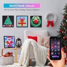 Smart LED Pixel Display 32x32 RGB LED Matrix Panel Programmable Pixel Art Display With Bluetooth APP Control, Creative Animations Pixel Frames LED Wall Art For Boys Girls Adults Birthday Gifts - Multicolor - View 7