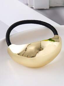 1pc Metal Hair Ties Fashionable Simple Atmosphere Suitable For Different Occasions,Gold Hair Head Piece Hair Ties Ponytail Holders Hair Elastics Hair Rubber Bands Scrunchies Hair Rope Elastic Hair Tie, Hair Bobbles