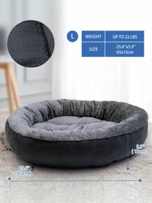 1PC Dark Grey Calming Dog Beds For Pets Anti-Anxiety Pets Cuddler Bed Round Donut Cat And Dog Cushion Bed, Pet Bed For Cats Or Dogs, Anti-Slip Bottom, Super Soft Durable Fluffy Coral Fleece Pet Beds, Washable Luxury Cat & Dog Bed For For Small Medium Breeds - Dark Grey - View 6
