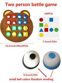 Two People Shape Matching Board Games Color Sensory Toy Puzzles Geometric Shape Quick Matching Board Color & Shapes Puzzles Games Toy  (2 Players) - Multicolor - View 4