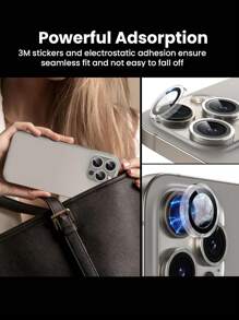 Bộ 4 miếng bảo vệ ống kính máy ảnh cho iPhone16e 16/15 Pro/iPhone 15 Pro Max, miếng bảo vệ màn hình bằng kính cường lực 9H, vòng kim loại đơn tương thích với iPhone 15 Pro Max 6,7 inch iPhone 15Pro 6,1 inch (trong suốt) - Trong sáng - Xem 6