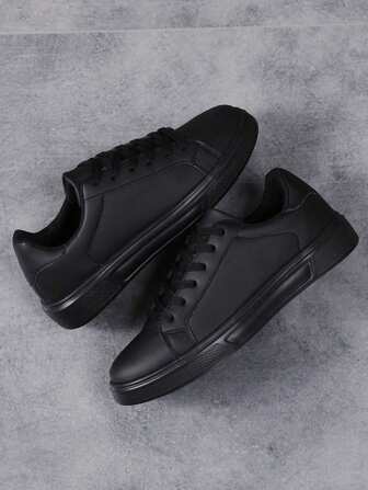 Casual Couple Skate Shoes, Black