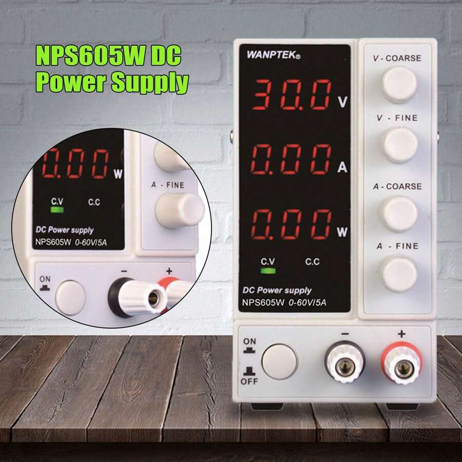 SENDERPICK Adjustable Laboratory Power Supply Laboratory Power Supply Power Supply Adjustable Stabilized Power Supply Current Meter LED Display 300W 0-60V 0-5A