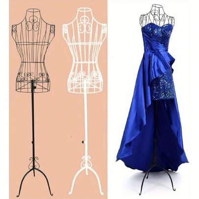 Dressmaking Mannequin Female Mannequin Stand Adjust Height Tripod Dress Stand Mannequin Torso Body With Metal Wire Busts Stand For Clothing Display