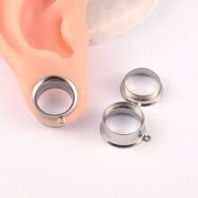3 pares de túneles DIY, enchufes y dilatadores para joyas de perforación de orejas, accesorios de dilatadores colgantes de acero inoxidable para mujer