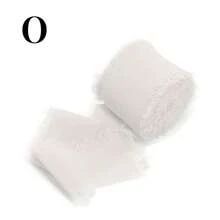 1 卷，不同颜色的雪纺丝带手工制作的磨损边缘什锦丝带用于礼品包装新娘花束婚礼请柬，DIY 服装装饰，黄麻丝带绳 DIY 婚礼黄麻绳工艺品礼品派对装饰，圣诞节情人节 - 彩色 - 查看 14