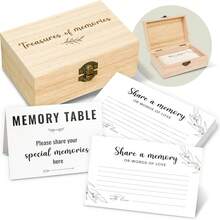 Share A Memory Card - 50 Pcs Celebration Of Life Memory Cards For Funeral, Memorial Cards For Celebration Of Life Decorations Ideas, Share A Favorite Memory Box - White - View 1
