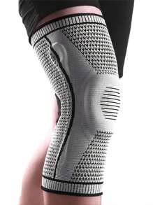 1入組條紋圖案運動膝蓋墊 - 灰色 - 查看 1