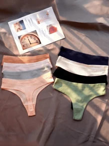 Kit 5 Calcinha Fio Dental Feminina