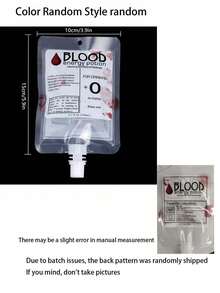 20 Pieces Halloween Cosplay Drink Container, 250ml Vampire Blood Bag, Zombie Drink Bag, PVC Water Bottle Decoration, Halloween Party Decoration, Halloween