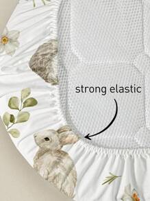 GLLQUEN BABY 4 Packs Bassinet Sheets, Bassinet Sheets For Baby Boy, Bassinet Sheet Neutral, Fit For Rectangle, Round, Oval, Bassinet Mattress, Flexible For Different Bassinet Pad/Mattress, Oeko-Tex Certificated - Rabbit - View 5