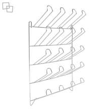 Wall-Mounted Cup Holder Drainer 20 Places Chrome Steel