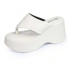 LAZZLU SHOES Women's Wedge Heel Comfortable Platform Clogs - Beis - Ver 5