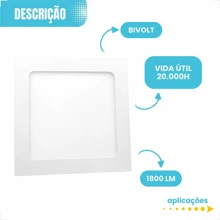 Kit 5 Square Recessed Ceiling Panel 18W 25W Cold White LED Light - JUEGO 5 18W - Ver 2