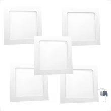 Kit 5 Square Recessed Ceiling Panel 18W 25W Cold White LED Light - JUEGO 5 18W - Ver 1
