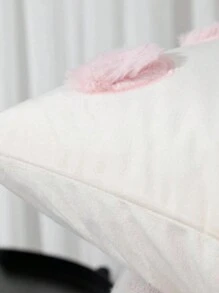 1/2 Vỏ gối hình trái tim mềm mại màu hồng, Vỏ gối trang trí ghế sofa cho phòng ngủ và phòng khách - trái tim hồng - Xem 4