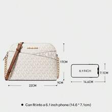Michael Kors Jet Set Travel Medium Logo Dome Crossbody Bag Light Luxury Bags For Women,Purses And Bags For Women,2026 Gift For Her,Crossbody Bags For Casual School Office And Shopping Use 35F1GTVC6B - 白色 - 查看 10