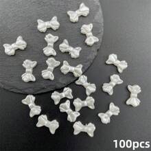 100pcs Shimmering Love Pearl Confetti , Faux Pearl Design Romantic Sprinkling Decor For Weddings Parties Holidays Favor Props,DIY Crafting Bracelets, Earrings, Pendants, Accessories(Heart,Star,Bow,Sakura,Beads),Christmas