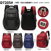 Men's Large Capacity Computer Backpack Casual Backpack Student Backpack-D7205 - Đỏ - Xem 8