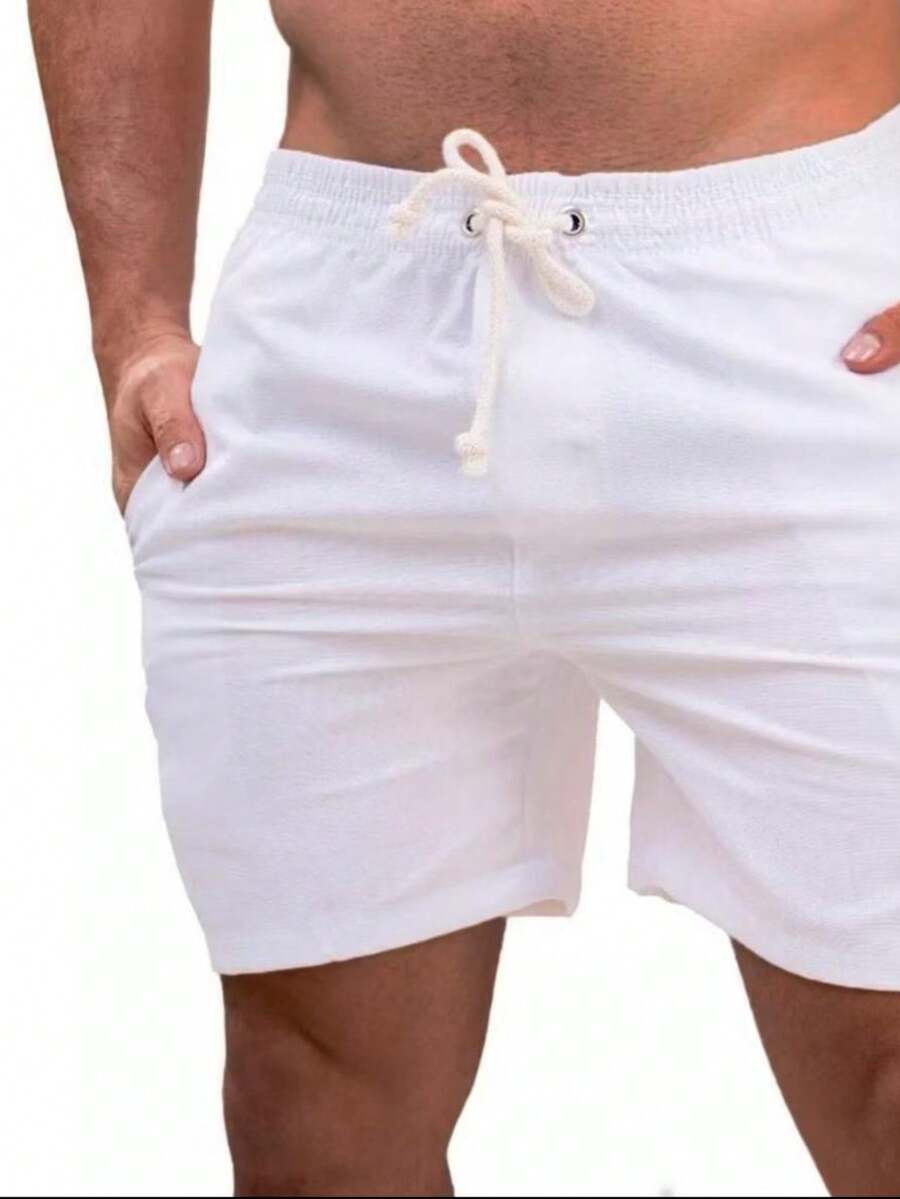 Men's Basic Linen Shorts Mauricinho Premium Quality Linen Shorts - trắng - Xem 1
