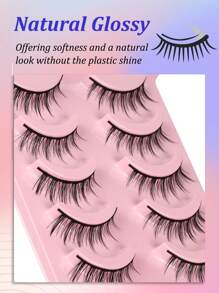 5 Cặp Lông Mi Giả Natural Crossing, Tapered Manga Anime Cosplay, Mềm Mại & Có Thể Tái Sử Dụng - Lông mi Criss Cross - Xem 10