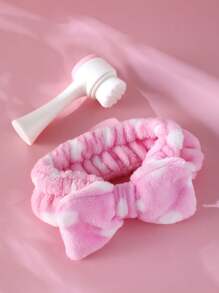1pc Cleansing Brush + 1pc Hair Band + 1pc Facial Massager Roller - Pink - View 7