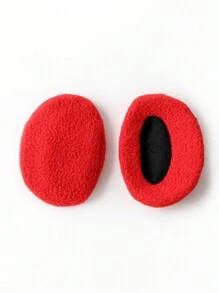 1 Pair Solid Color Plush Earmuffs For Women, Suitable For Outdoor Warmth And Cold Protection In Autumn And Winter. Halloween - Black - View 8