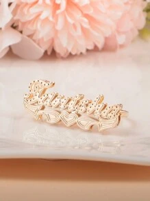 Nhẫn đeo tay đôi khắc tên hoa tùy chỉnh, Quà tặng theo phong cách Châu Âu cá nhân hóa Ngày của Mẹ, Ngày lễ tình nhân, Sinh nhật, Kỷ niệm, Bạn bè, Tốt nghiệp, Giáng sinh, Quà tặng gia đình sang trọng Vàng thời trang, Thời trang mùa thu, Tiền cũ, Cổ điển, Unisex Tùy chỉnh, Cá nhân hóa, Quà tặng lý tưởng độc đáo cho Anh ấy Bạn gái, Mẹ, Gia đình, Bạn bè, Cô ấy, Bạn trai, Bố Để đeo hàng ngày, Cho vũ hội, Cho Ngày của Mẹ, Cho Ngày lễ tình nhân, Cho đám cưới, Cho bữa tiệc, Nhẫn chữ thời trang tùy chỉnh, Trang phục cổ điển, Sự quyến rũ của năm mới - phong cách 1 - Xem 7