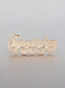 Nhẫn đeo tay đôi khắc tên hoa tùy chỉnh, Quà tặng theo phong cách Châu Âu cá nhân hóa Ngày của Mẹ, Ngày lễ tình nhân, Sinh nhật, Kỷ niệm, Bạn bè, Tốt nghiệp, Giáng sinh, Quà tặng gia đình sang trọng Vàng thời trang, Thời trang mùa thu, Tiền cũ, Cổ điển, Unisex Tùy chỉnh, Cá nhân hóa, Quà tặng lý tưởng độc đáo cho Anh ấy Bạn gái, Mẹ, Gia đình, Bạn bè, Cô ấy, Bạn trai, Bố Để đeo hàng ngày, Cho vũ hội, Cho Ngày của Mẹ, Cho Ngày lễ tình nhân, Cho đám cưới, Cho bữa tiệc, Nhẫn chữ thời trang tùy chỉnh, Trang phục cổ điển, Sự quyến rũ của năm mới - phong cách 1 - Xem 5