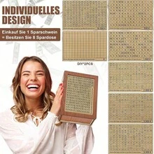 1pc EUR/USD Version Wooden Money Box With Numbers Checking, Money Box With Target, Money Box With Counter For Ticking, Piggy Bank With Savings Target, Money Box €500 €1,000 €2,000 €3,000 €5,000 €10,000 Euro No Assembly, Money Box $500 $1,000 $2,000 $3,000 $5,000 $10,000 Decoration No Assembly - Brown - View 8