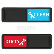 STLEKAN Czysty i brudny znak magnetyczny zmywarki, opcjonalny klej, magnetyczny wystrój kuchni, łatwy do odczytania, odporny na zarysowania, magnesy do przesuwania okiennic do zmywarki, akcesoria domowe - Wielokolorowe - Zobacz 13