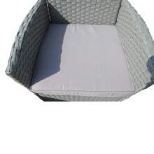 3 PCS Rattan Garden Furniture Sets Grey Outdoor 2 Seater Garden Patio Table And Chairs Set With Cushions Rattan Wicker Dining Furniture Sets Garden Bistro Set For Indoor Outdoor - Grey - View 3