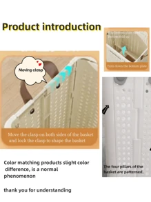 1 giỏ đựng quần áo bẩn có thể gấp lại được dung tích lớn dùng trong phòng tắm gia đình (Mùi nhẹ là bình thường với chất liệu PP trong bao bì kín chịu được nhiệt độ cao, sẽ ổn sau khi mở và phơi khô. Mỗi lô sản phẩm cùng màu có thể có một số khác biệt nhỏ về màu sắc, vui lòng thông cảm nếu bạn quan tâm đến màu sắc) - Nhiều màu - Xem 4