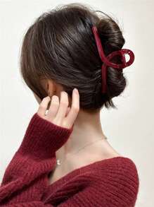 3pcs Silver Metal-Look Plastic Large Hair Claws, Luxury Hair Clips,Hair Accessories,Claw Clips,Hair Jaw Clip,Hair Clutch - View 4